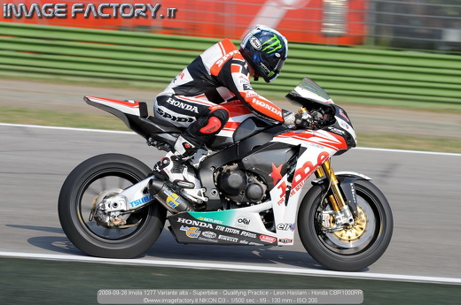 2009-09-26 Imola 1277 Variante alta - Superbike - Qualifyng Practice - Leon Haslam - Honda CBR1000RR